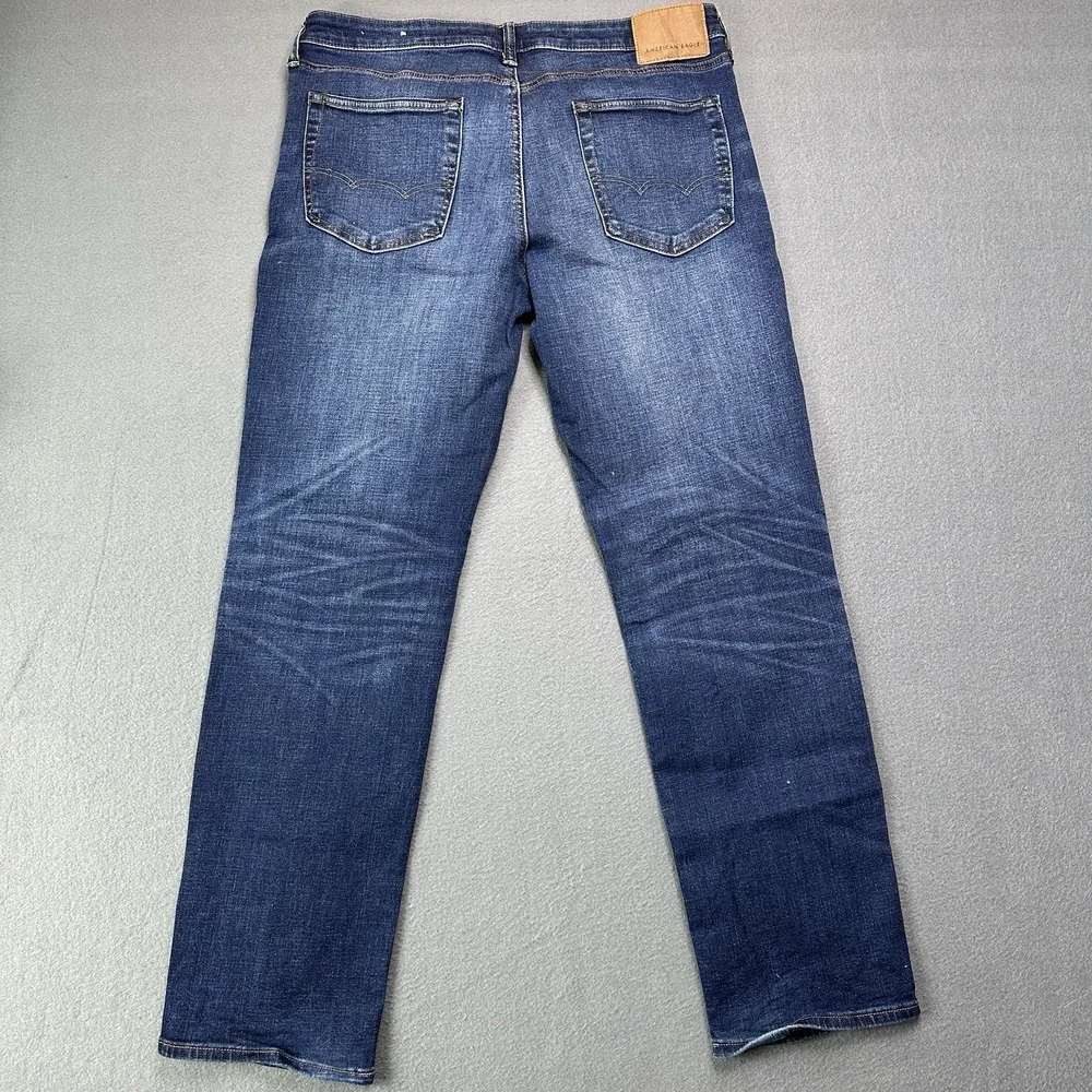 American Eagle Original Straight Jeans Men's 34x32 AirFlex+ Stretch Denim